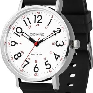 Nurse Watch for Women&Men,Analog Nursing Watches with 12/24 Hour Military Time,Second Hand