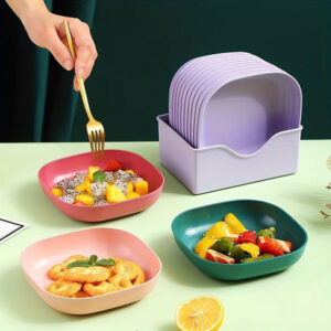 Reusable Snack Plate 10Pcs Set