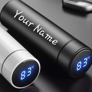 Customize Name LED Temperature Water Bottle 500ml Stainless Steel Hot & Cold