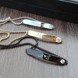 Personalized Your Own Bar Name Bracelet – Gold – Silver – Black