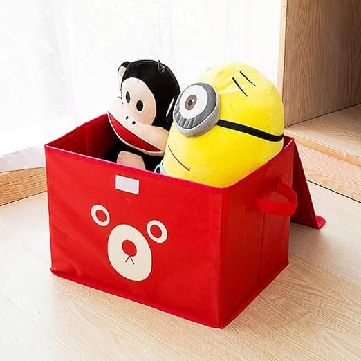 Foldable Kids Toy Storage Basket Bin Set Panda Cartoon - Image 2