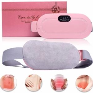 Period Pain Cramp Relief Belt -Portable Menstrual Heating Pad, Heated Belly Belt for Menstrual Cramp Relief with 3 Heat Levels and 4 Modes, Electric Belt Massage for Women and Girls